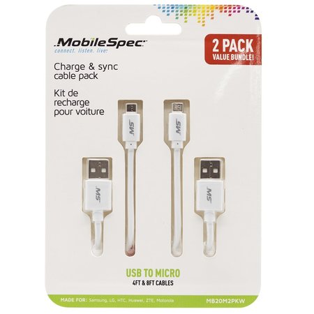 MOBILESPEC 4ft Micro & 8ft Micro Cable MB20M2PKW